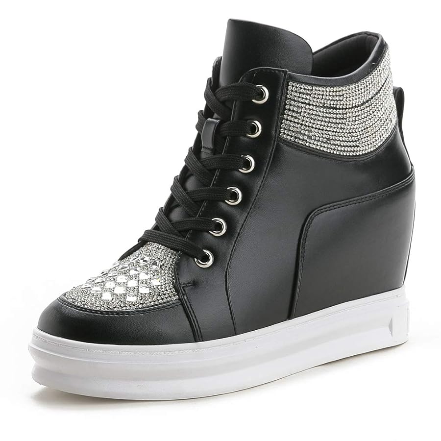 Amazon.com | CYBLING Women Fashion Rhinestone Sneakers